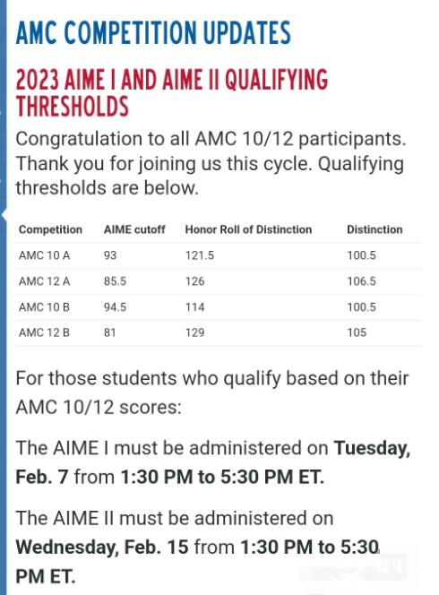 AMC10/12分?jǐn)?shù)線公布！AMC10/12晉級(jí)AIME需要考多少分？